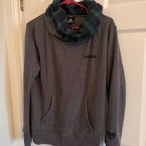 Gongshow Heart on Your Sleeve Cowl Neck Sweater